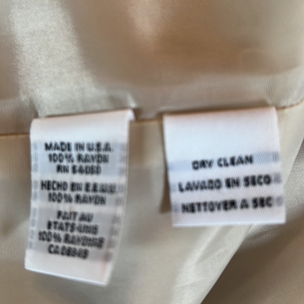 Jones NY blazer and skirt set 80’s sz12 beige linen look lined - Picture 7 of 8